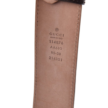 Gucci Guccissima Signature Interlocking G 40mm Belt 95 38 Chocolate 6 of 7