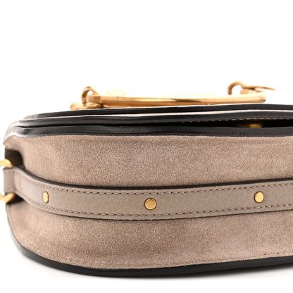 Chloe Calfskin Suede Small Nile Bracelet Bag Motty Grey 9 of 10