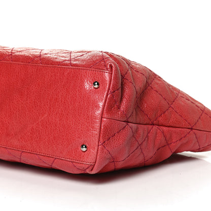Chanel Glazed Calfskin Large On The Road Tote Red 9 of 9