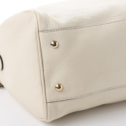 Gucci Calfskin Bamboo Medium Shopper Boston Mystic White 9 of 10