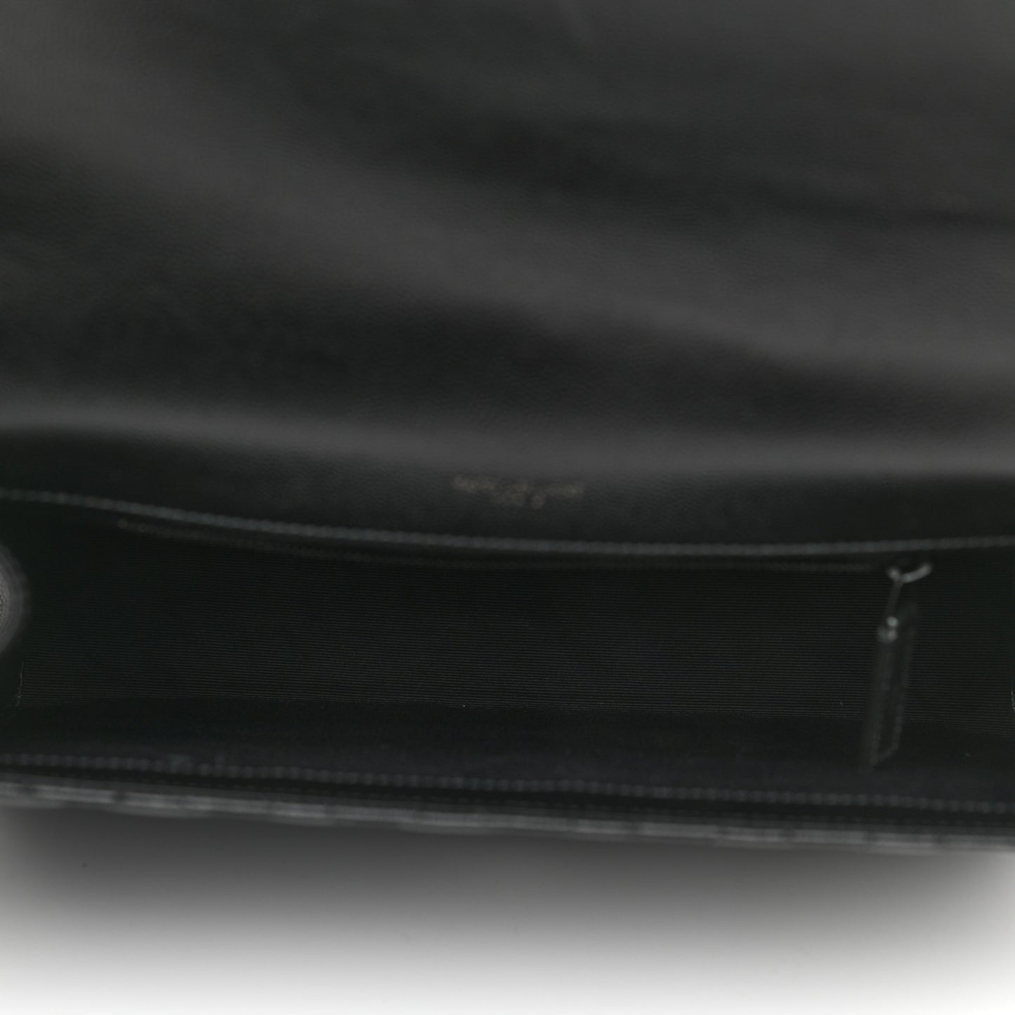 Grain De Poudre Textured Mixed Matelasse Large Triquilt Monogram Monochrome Satchel Black
