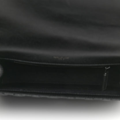 Saint Laurent Grain De Poudre Textured Mixed Matelasse Large Triquilt Monogram Monochrome Satchel Black 5 of 11