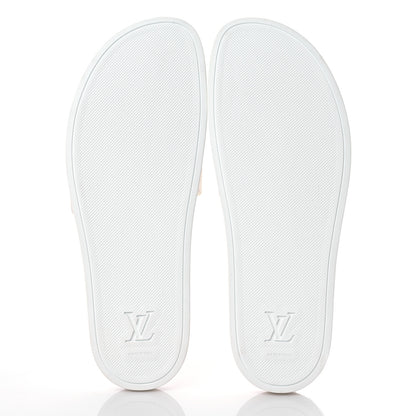 Louis Vuitton Rubber Monogram Mens Waterfront Mules 11 White 5 of 9