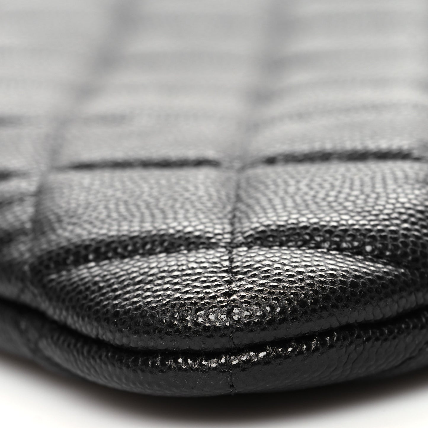 Caviar Quilted Large Cosmetic Case Black