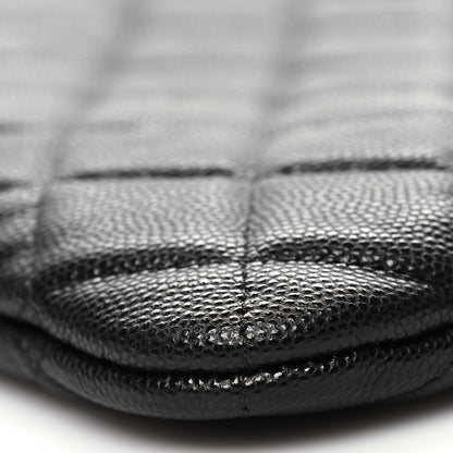 Chanel Caviar Quilted Large Cosmetic Case Black 9 of 11