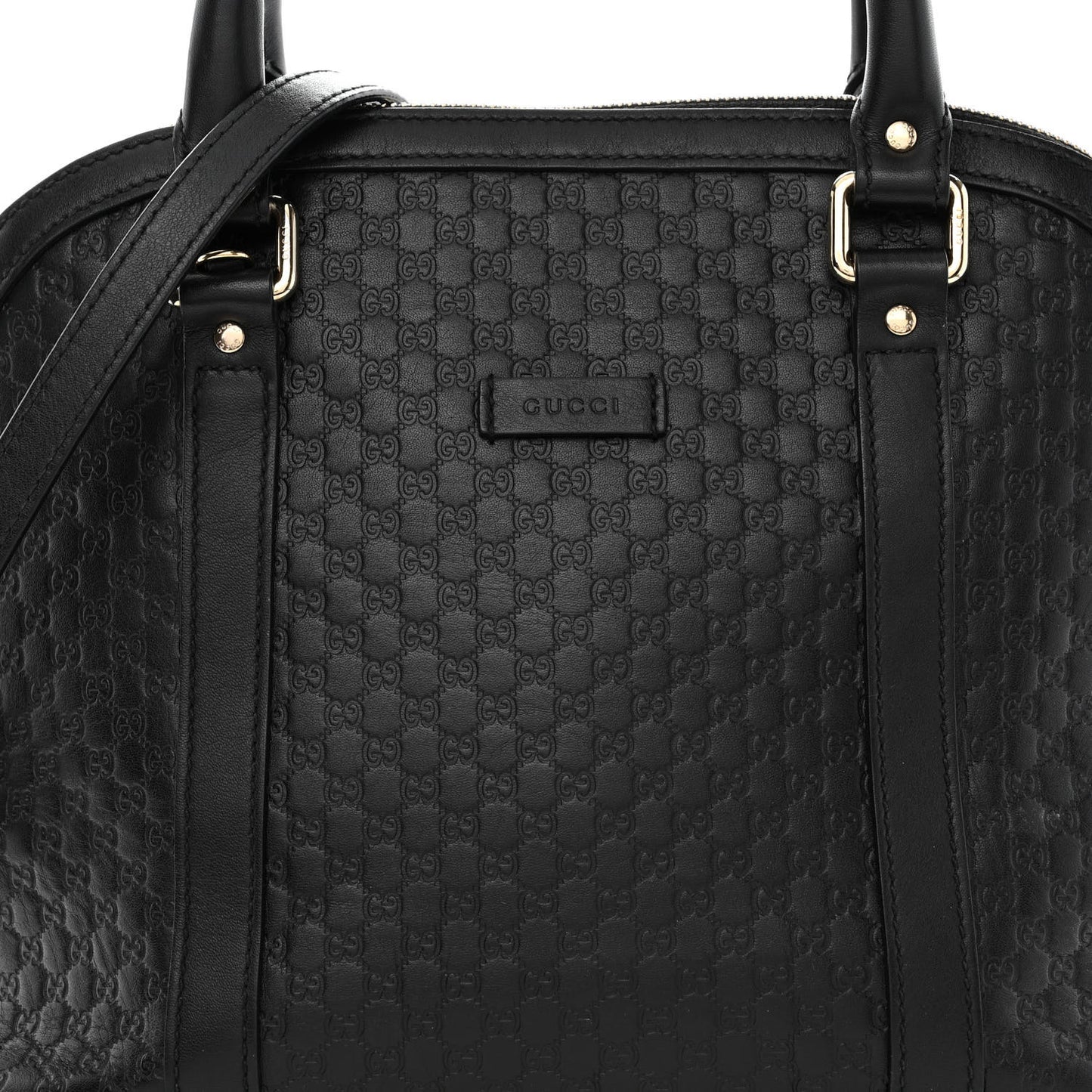 Microguccissima Medium Dome Bag Black