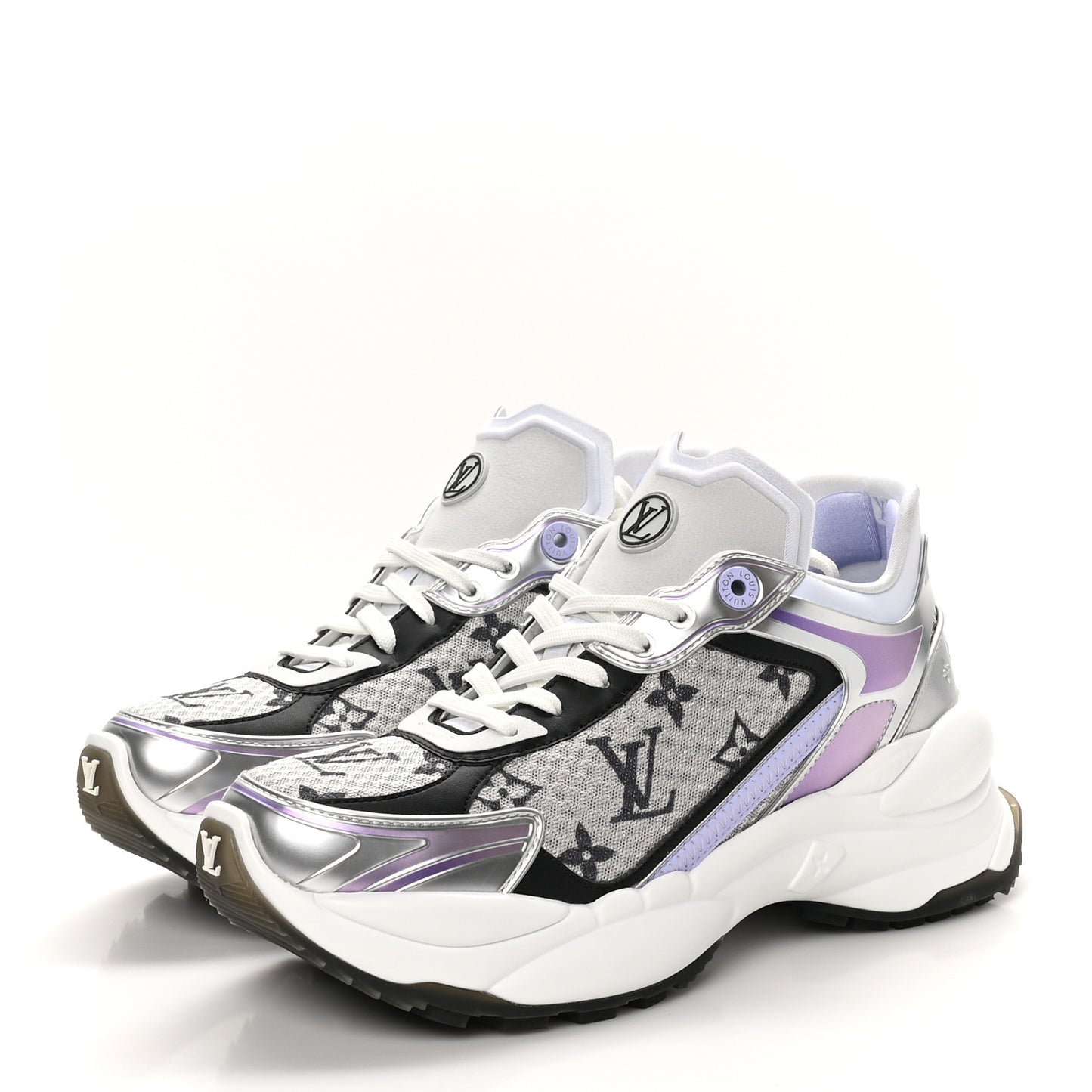 Monogram Calfskin Run 55 Sneakers 39.5 Lilac