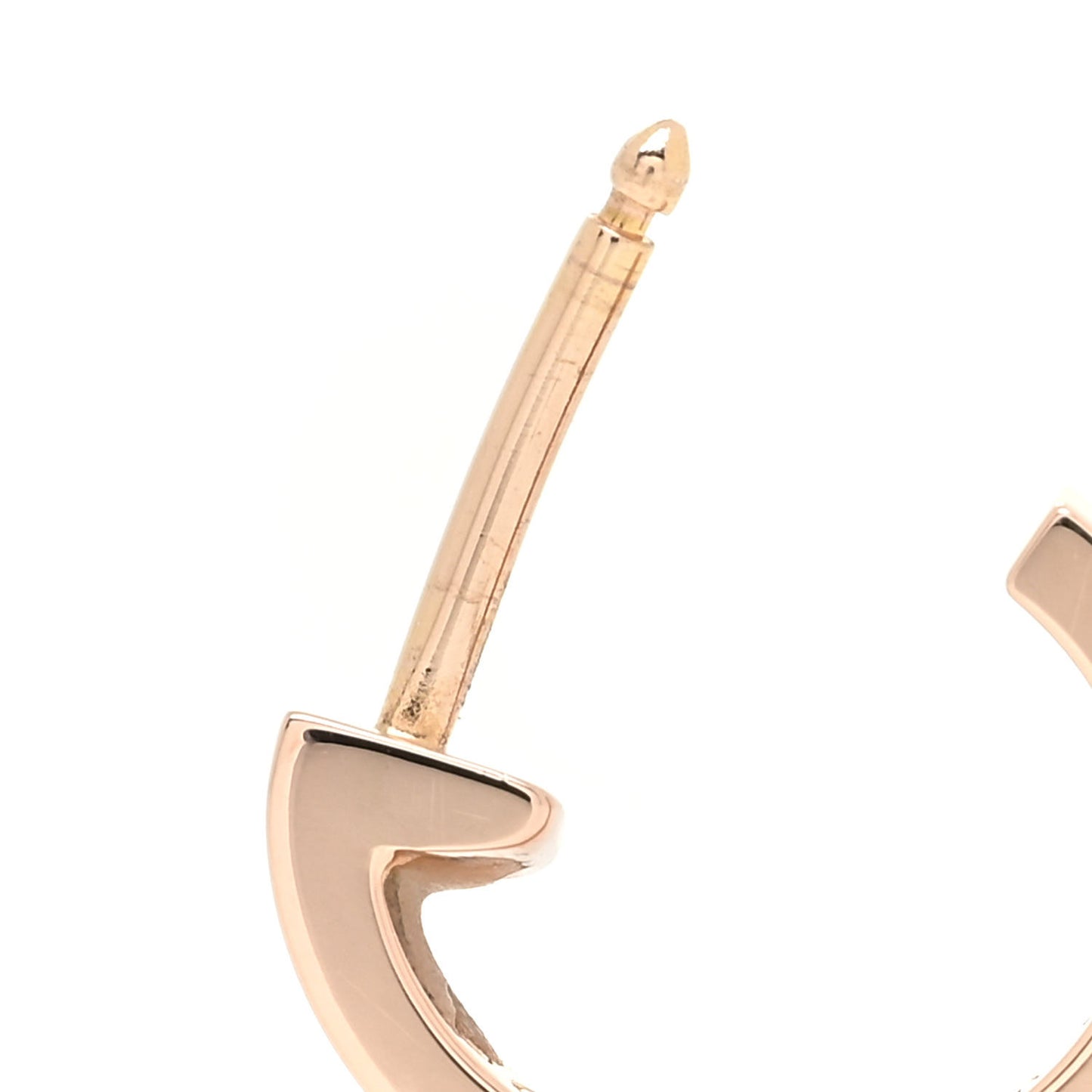 18K Pink Gold Small LOVE Hoop Earrings