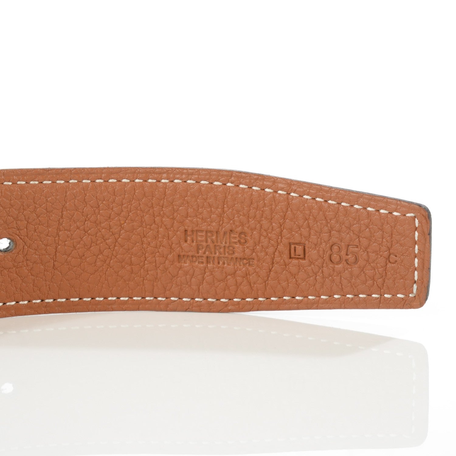 Hermes Box Togo 32mm H Belt 85 Black Gold 7 of 8