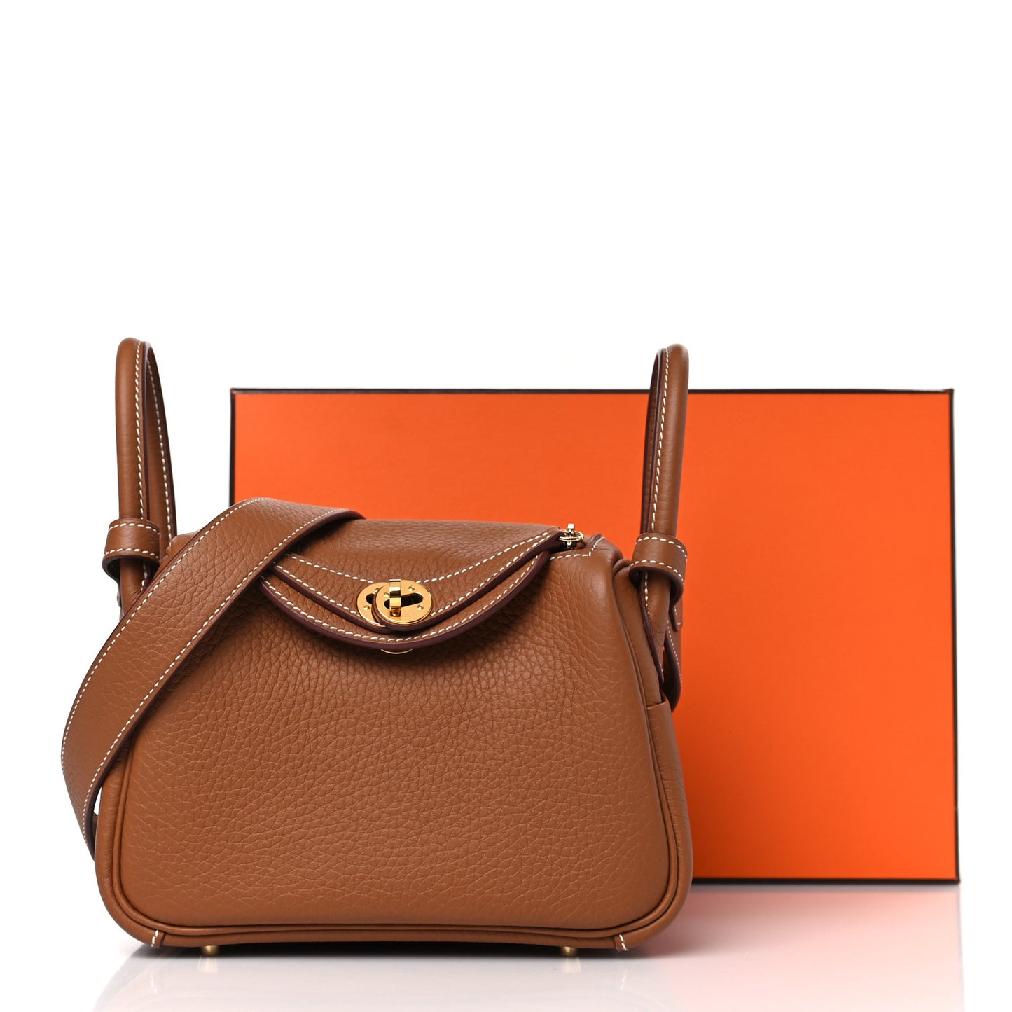 Taurillon Clemence Mini Lindy 20 Gold