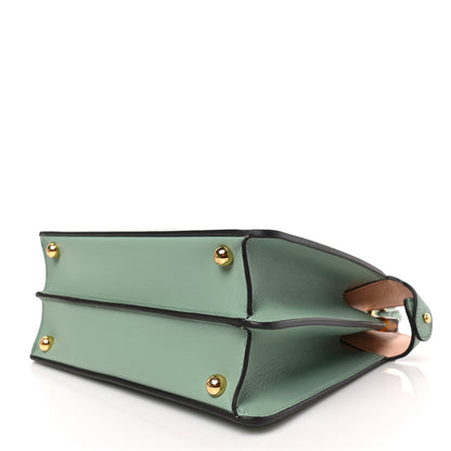 Fendi Vitello Seta Shiny Nappa Plexiglass Small Peekaboo I SEE U Satchel Menta Light Rose 8 of 8