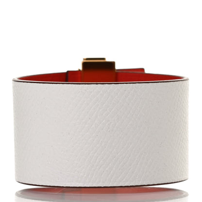 Hermes Epsom Swift Imprevisible Bracelet PM Capucine White 2 of 4