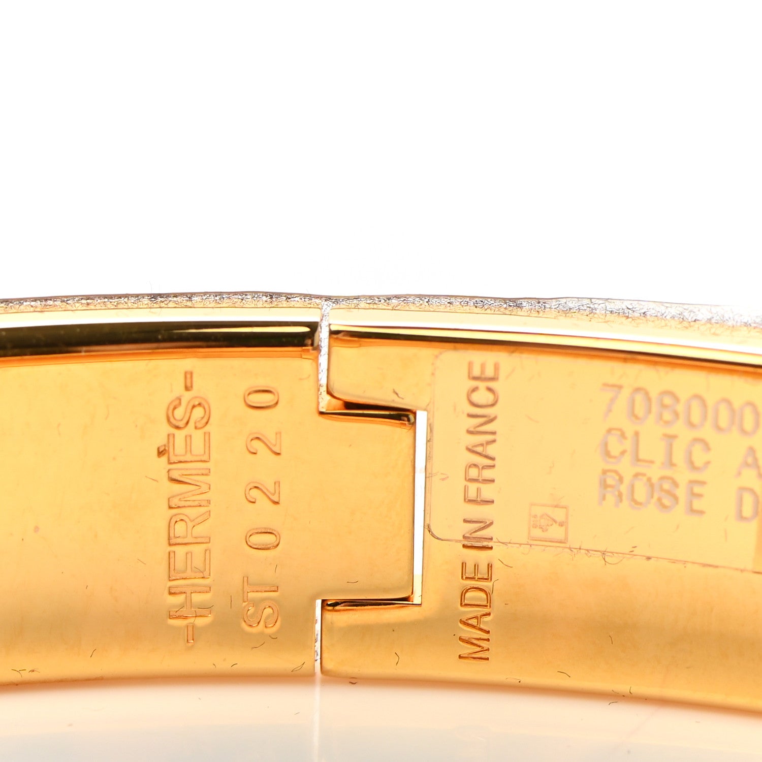 Hermes Enamel Clic Anneau Bracelet PM Rose Dragee 4 of 6