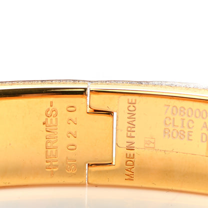 Hermes Enamel Clic Anneau Bracelet PM Rose Dragee 4 of 6