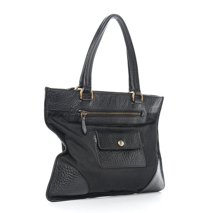 Prada Tessuto Nylon Cervo Deerskin Tote Black 2 of 11