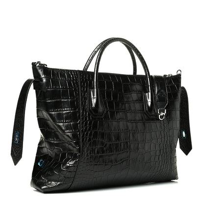 Givenchy Calfskin Crocodile Embossed Medium Soft Antigona Black 2 of 7