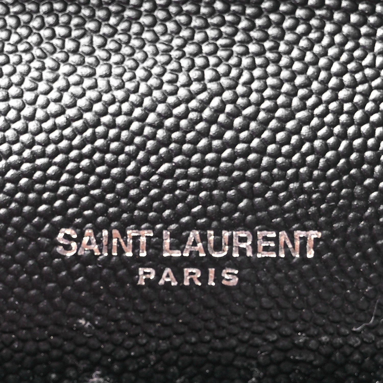 Saint Laurent Grain De Poudre Matelasse Chevron Monogram Chain Wallet Black 6 of 15