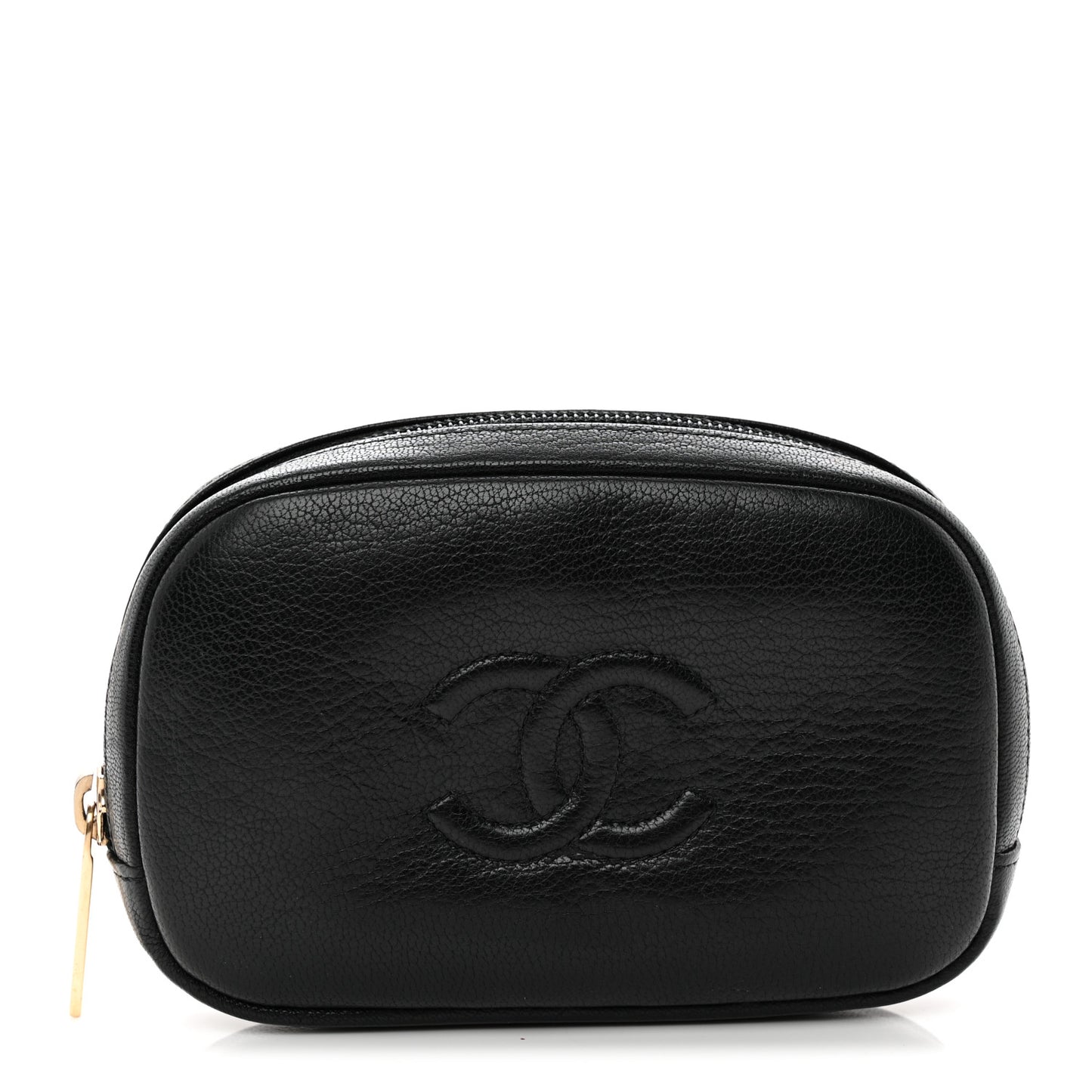 Goatskin CC Cosmetic Case Black