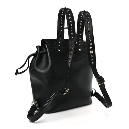 Valentino Garavani Vitello Rockstud Demilune Backpack Black 3 of 8