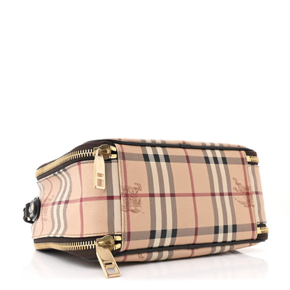 Burberry Haymarket Check Vanity Crossbody Bag Chocolate 4 of 12