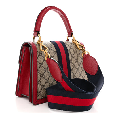 Gucci GG Supreme Monogram Small Queen Margaret Top Handle Bag Red 3 of 12