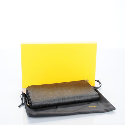 Fendi Zucca Spalmati Zip Around Wallet Black 4 of 8