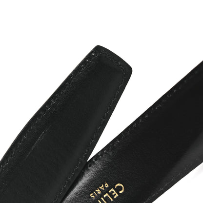 Celine Box Calfskin Medium 25mm Triomphe Belt 75 30 Black 7 of 8