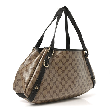 Gucci Crystal Monogram Medium Abbey Shoulder Bag Dark Brown 3 of 11