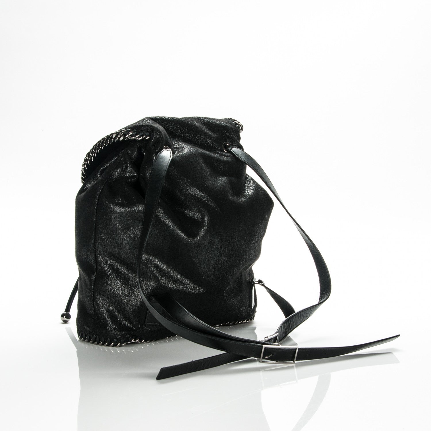 Stella McCartney Shaggy Deer Falabella Backpack Black 3 of 8