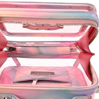 Chanel PVC Patent Calfskin Patent Lambskin Small CC Vanity Case Pink 5 of 13