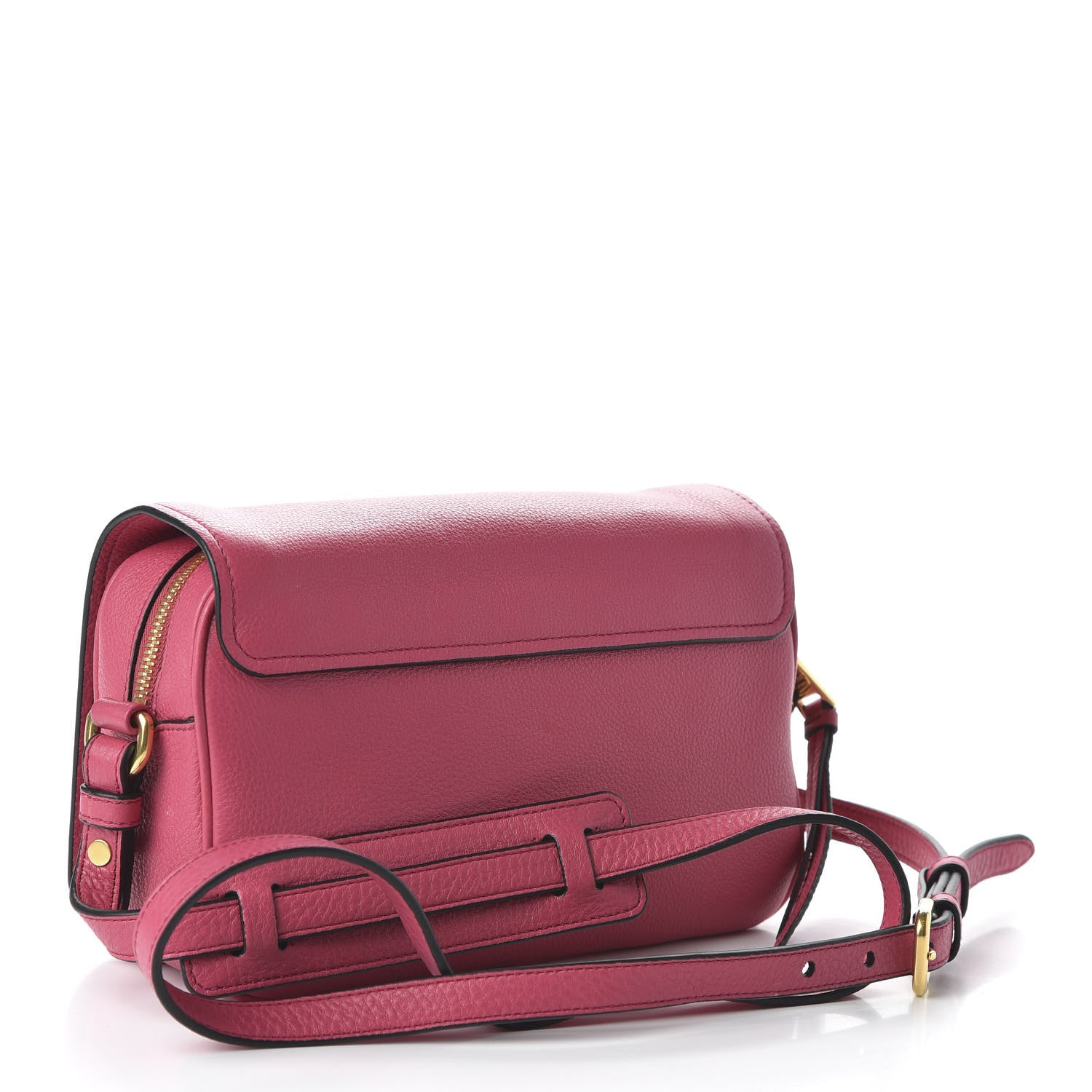 Prada Vitello Daino Flap Crossbody Peonia 3 of 9