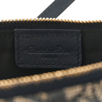 Christian Dior Monogram Mini Saddle Pochette Navy 6 of 12