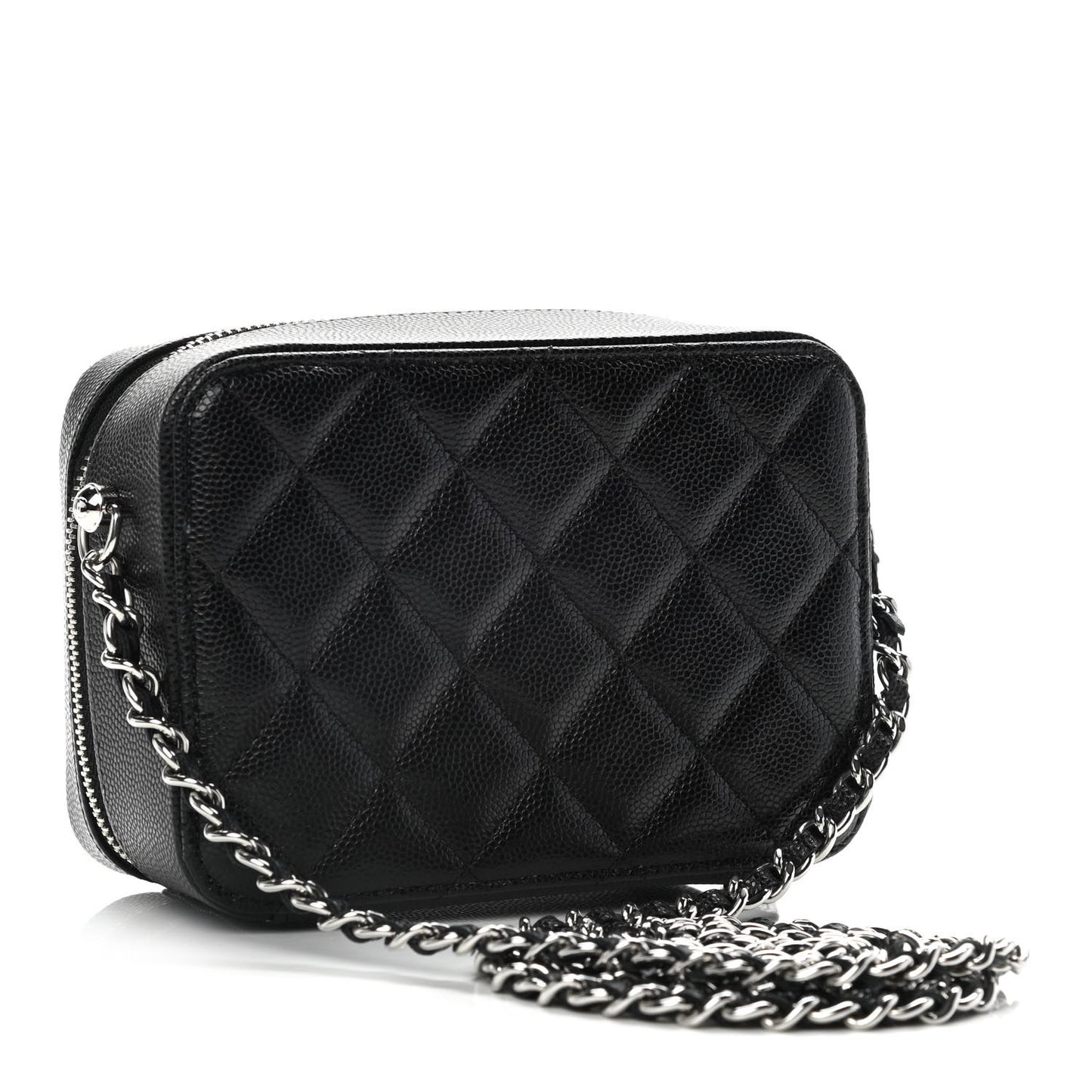 Caviar Quilted Camera Bag Black