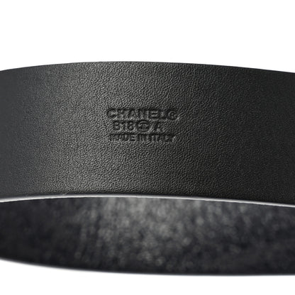 Chanel Glazed Calfskin CC Belt 85 34 Dark Navy 3 of 8