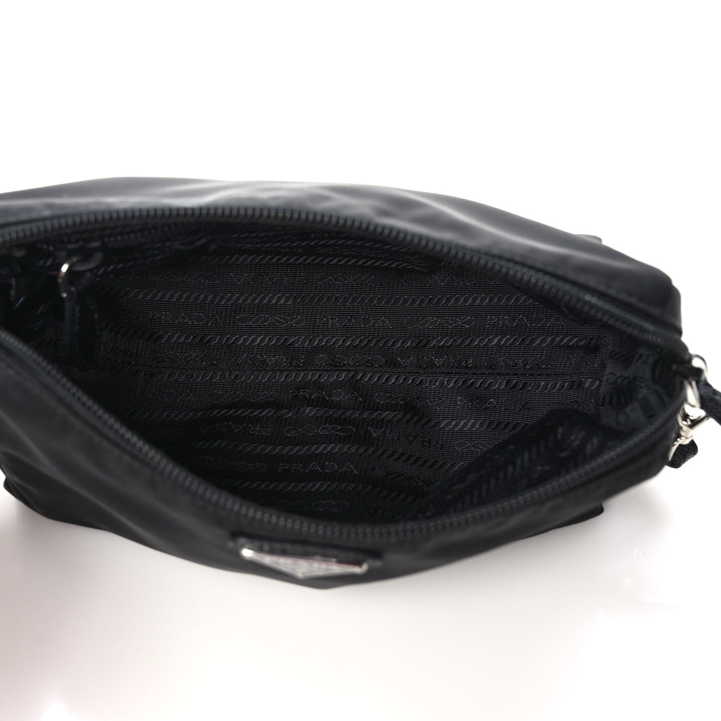Tessuto Nylon Saffiano Wristlet Black