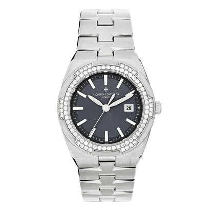 Vacheron Constantin Stainless Steel Diamond Bezel 33mm Overseas Quartz Watch Blue 1225V/200A-B590 1 of 6