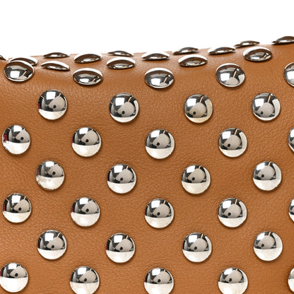 Khaite Pebbled Sport Calfskin Studded Elena Nougat 7 of 9