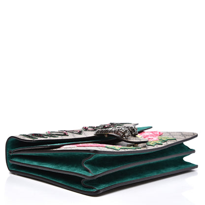 Gucci GG Supreme Monogram Embroidered Medium Dionysus Shoulder Bag Emerald 3 of 11