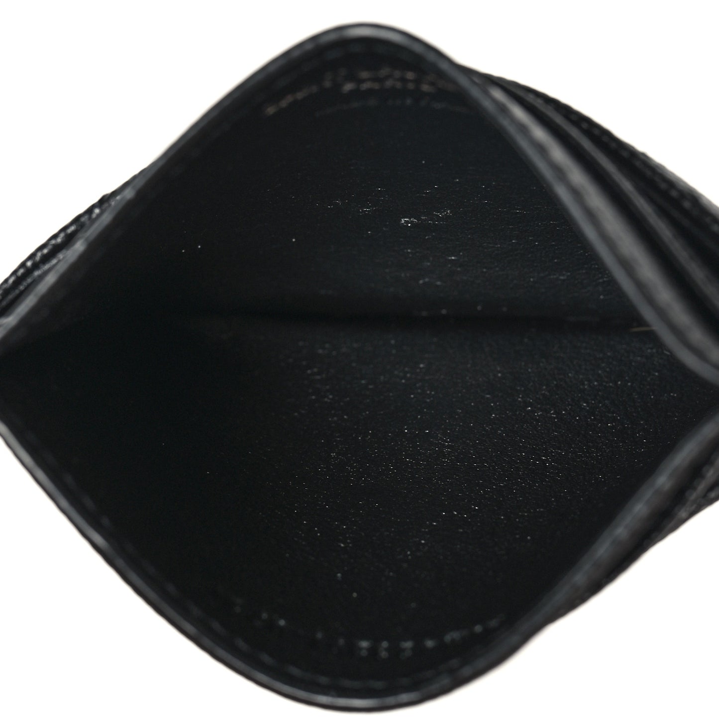 Grain De Poudre Matelasse Chevron Monochrome Monogram Credit Card Case Black