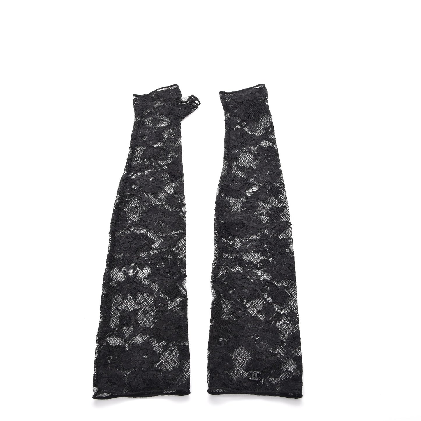 Lace Fingerless Gloves Black