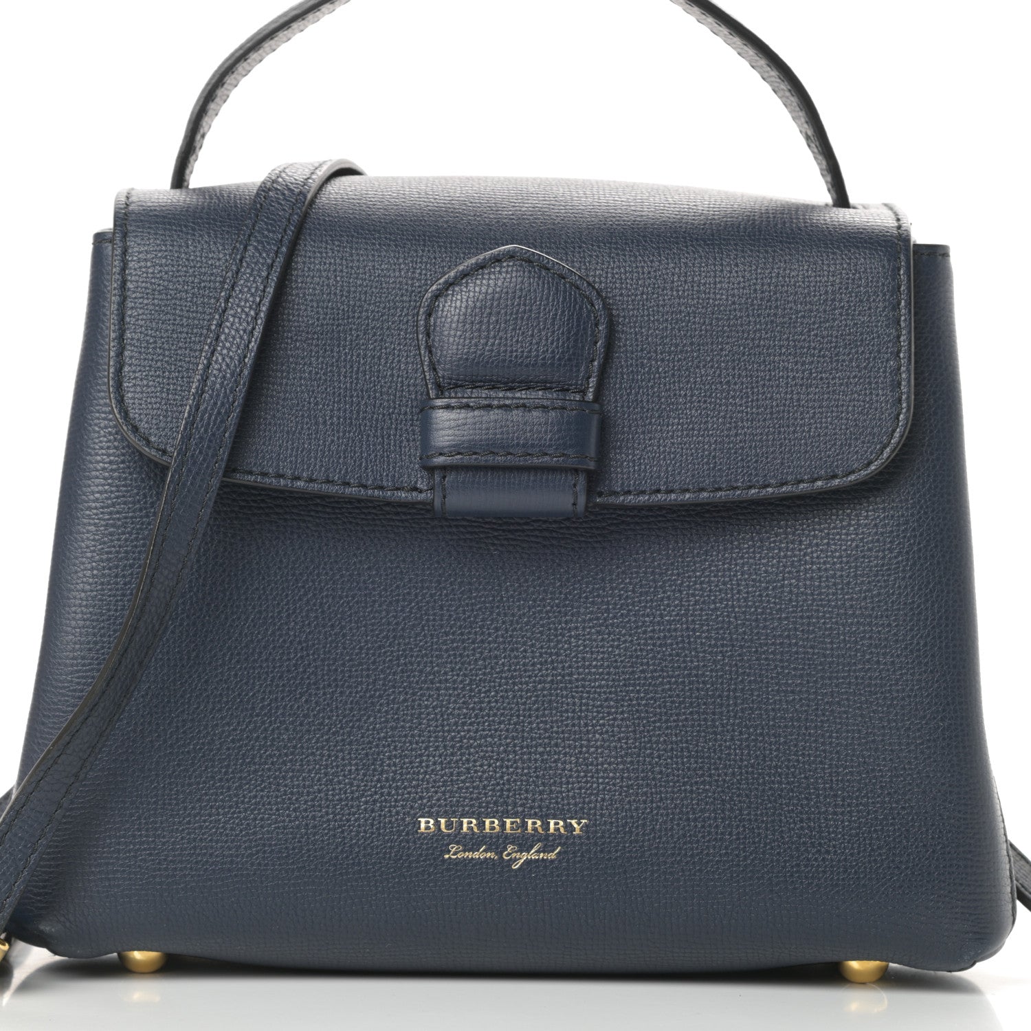 Burberry Derby Calfskin House Check Small Camberley Ink Blue 9 of 12