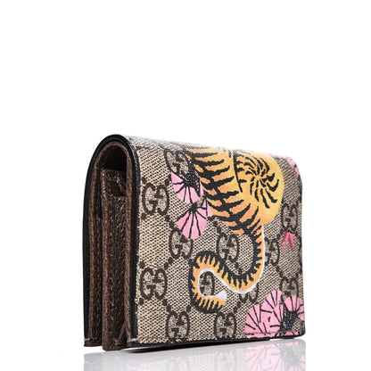 Gucci GG Supreme Monogram Bengal Card Case Beige Pink 3 of 7