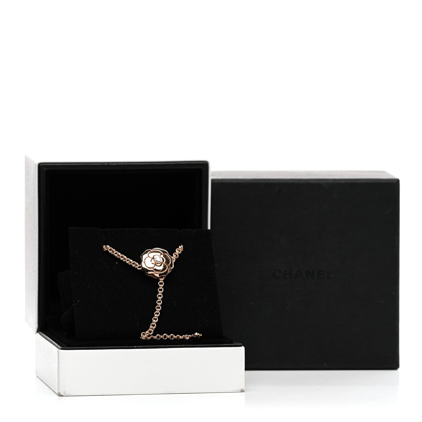 18K Rose Gold Diamond Extrait de Camelia Bracelet