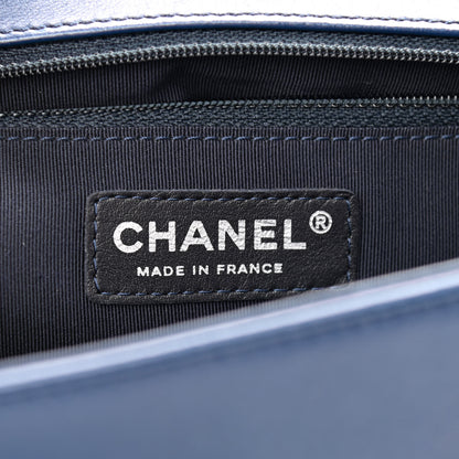 Chanel Lambskin Quilted New Medium Boy Flap Navy 6 of 11