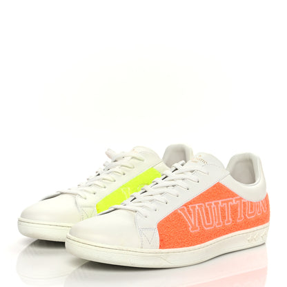 Louis Vuitton Calfskin Luxembourg Sneakers 9 White Orange Yellow 3 of 9