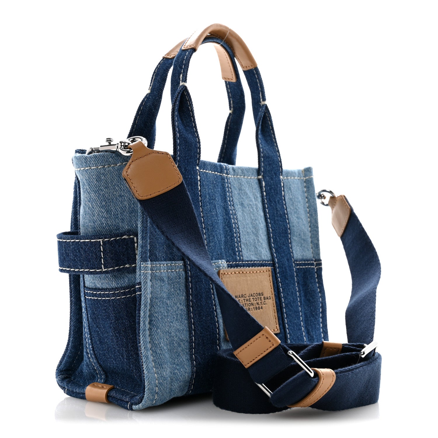 Marc Jacobs Denim Canvas Small Tote Bag Blue 3 of 12