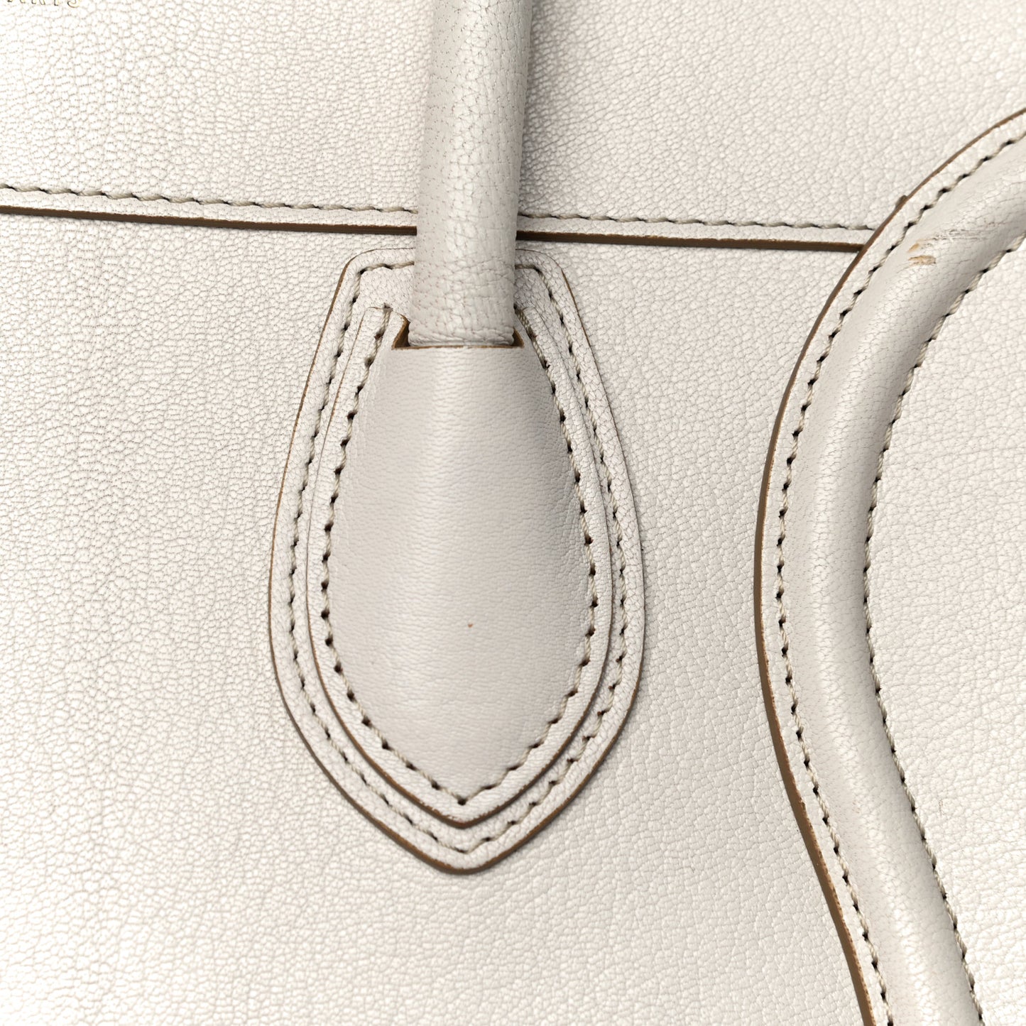 Goatskin Mini Luggage White