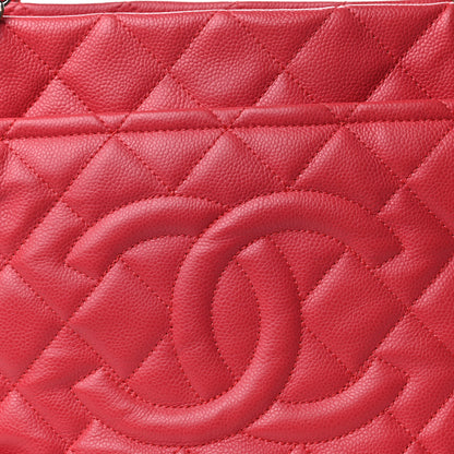 Chanel Caviar Quilted Timeless CC Soft Tote Pink 10 of 10