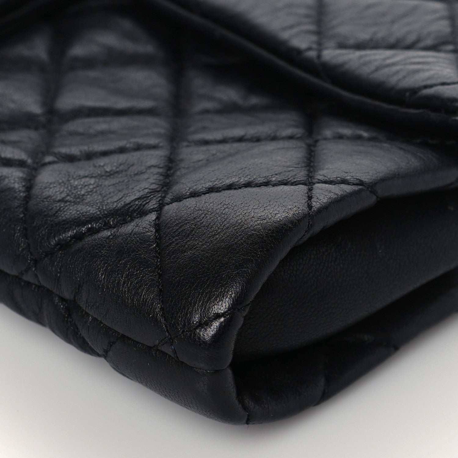 Chanel Sheepskin Mademoiselle Clutch Black 10 of 10