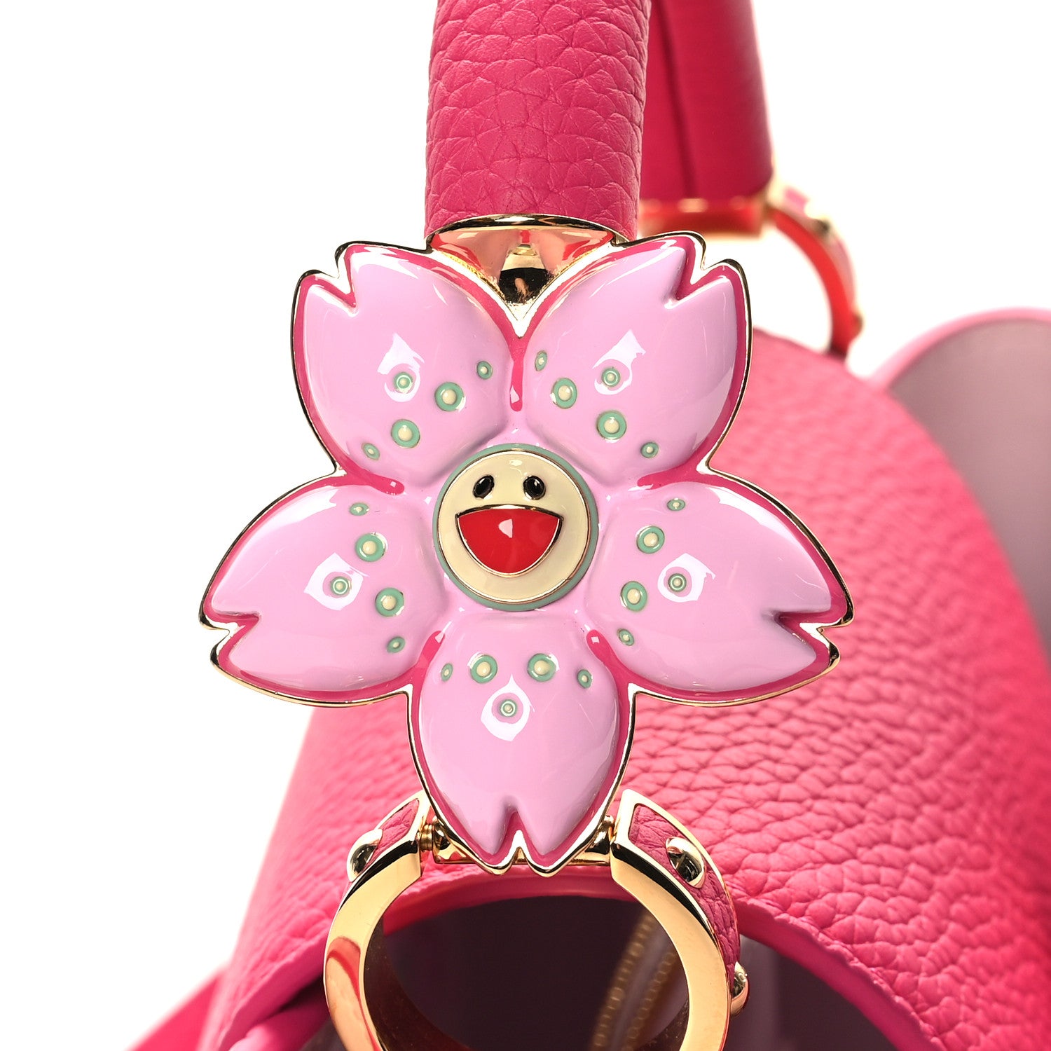 Louis Vuitton LV X TM Taurillon Cherry Blossom BB Capucines Pink